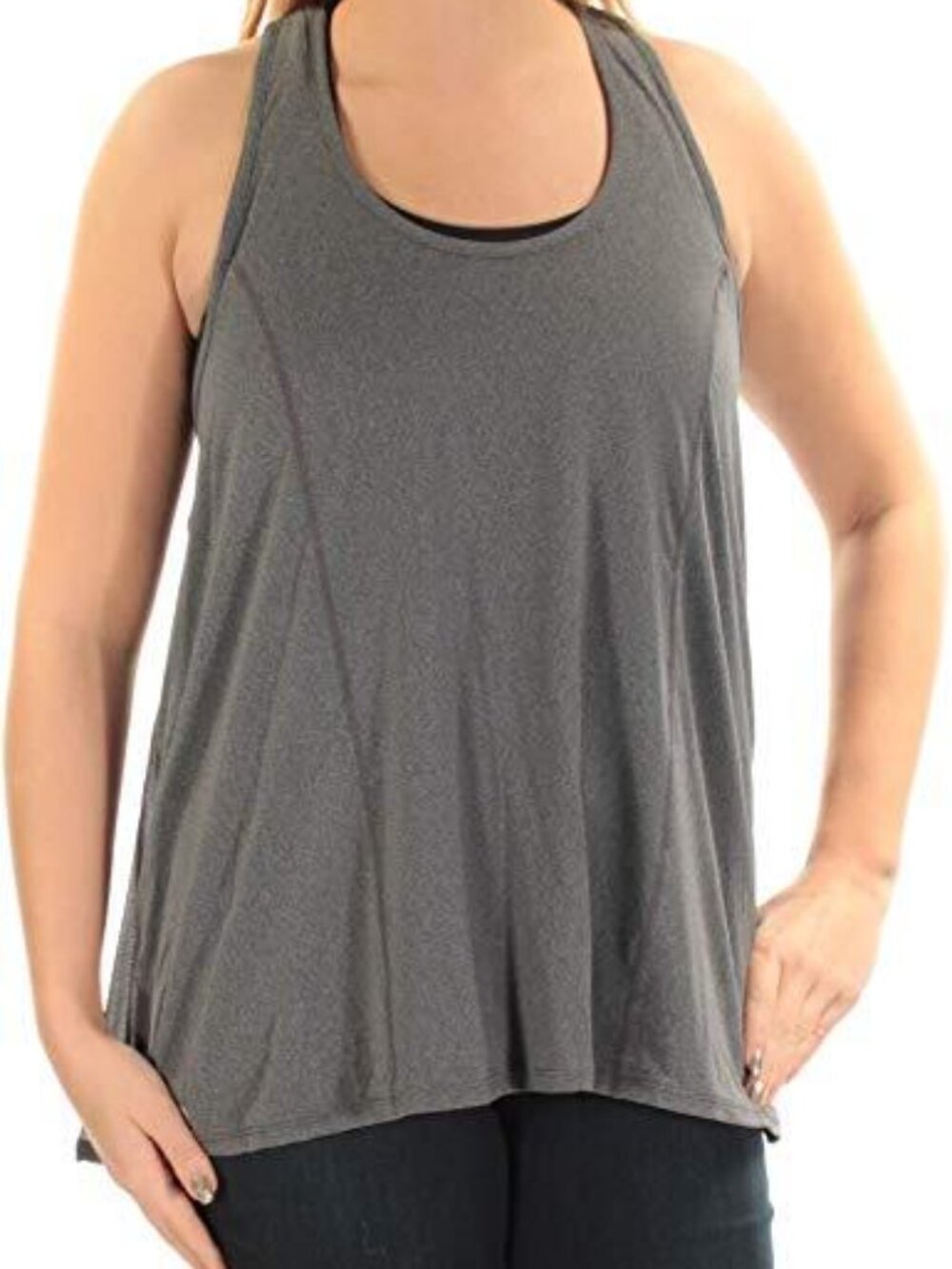 Ideology Womens Mesh Racerback Swing Tank Top